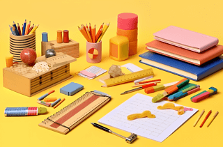 文具套裝圖片大全與文具用品背景全解析