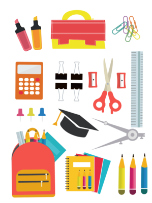 免費學(xué)生文具用品矢量工具模板下載 AI格式、1024像素、編號25689627
